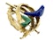 Vintage Chaumet of Paris Gold Golfing Clip Brooch with Lapis Lazuli & Malachite, French circa 1960. - image 3