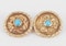 Antique Carved Gold Floral Cufflinks with Turquoise Centre, English circa 1840. - image 2