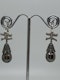 18K white gold Diamond and Pearl Earrings - image 3