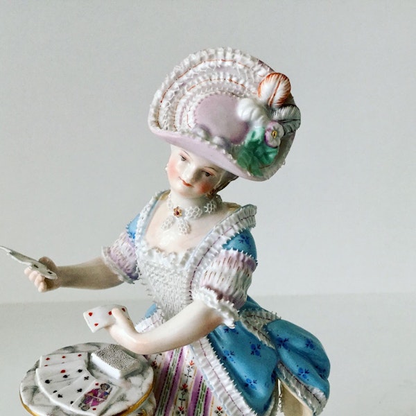Meissen figure of card player - image 2