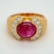 Cabochon ruby and diamond  ring - image 1