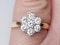 vintage diamond cluster engagement ring  DBGEMS - image 2