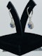 14K white gold Diamond and Natural Blue Sapphire Earrings - image 3