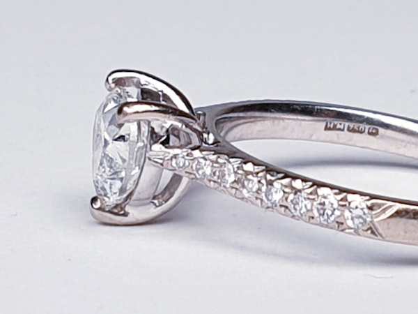 Heart shape F colour Flawless diamond engagement ring  DBGEMS - image 5