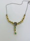 18K white/yellow gold Natural Emerald and Diamond Necklace - image 3