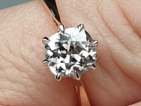 Solitaire cushion cut diamond ring - image 4