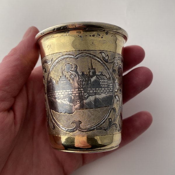 Moscow 1838, Russian Silver Niello Beaker, SHAPIRO & Co - image 10