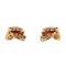 Vintage Creole Shaped Earrings in 18 Karat Gold and Diamonds, French circa 1950. - image 3