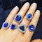 Platinum 5.40ct Natural Blue Sapphire and Diamond Ring - image 1