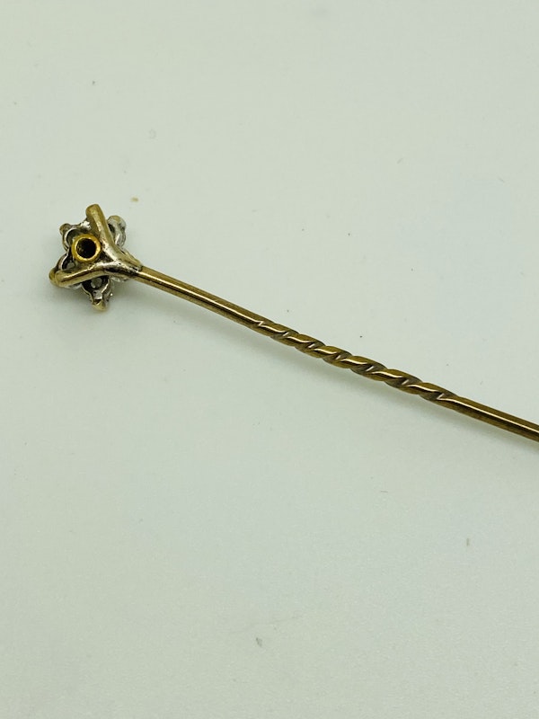 18K yellow gold Diamond Tie Pin - image 2