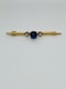 yellow gold Blue Sapphire and Diamond Tie Pin - image 3