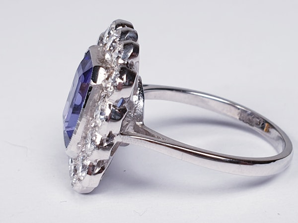 Tanzanite and diamond cluster dress ring  DBGEMS - image 5