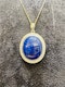 18K white gold 41.00ct Natural Cabochon Blue Sapphire and 2.05ct Diamond Pendant - image 5