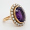 Amethyst and pearl cluster ring - image 2