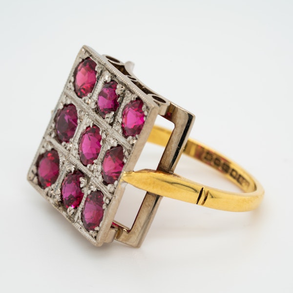 Ruby cluster ring - image 3