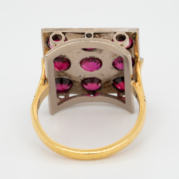Ruby cluster ring - image 4