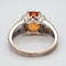 Fire opal and diamond cluster ring - image 4