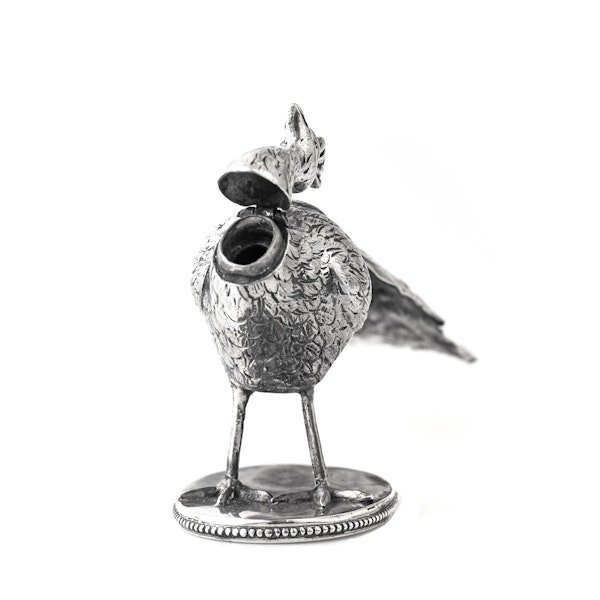 Silver peacock container - image 2