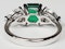 Emerald and pear shaped diamond engagement ring  DBGEMS - image 5