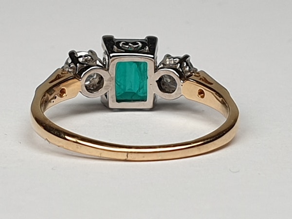 Emerald and Diamond Engagement Ring  DBGEMS - image 2