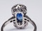 Antique French Art Deco Sapphire and diamond Panel Ring  DBGEMS - image 3