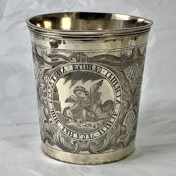 Mid eighteenth century Russian silver beaker - image 2