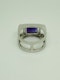 18K white gold 3.50ct Amethyst and Diamond Ring - image 3