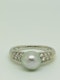 18K white gold Diamond and Pearl Ring - image 1