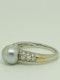 18K white gold Diamond and Pearl Ring - image 2