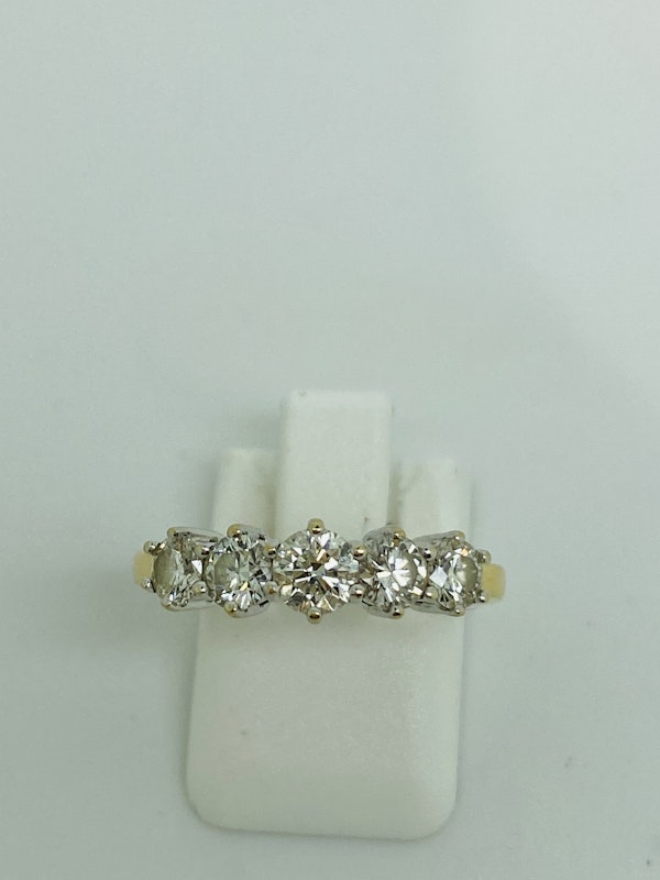 Half Eternity 5-stone Diamond Ring. - image 1