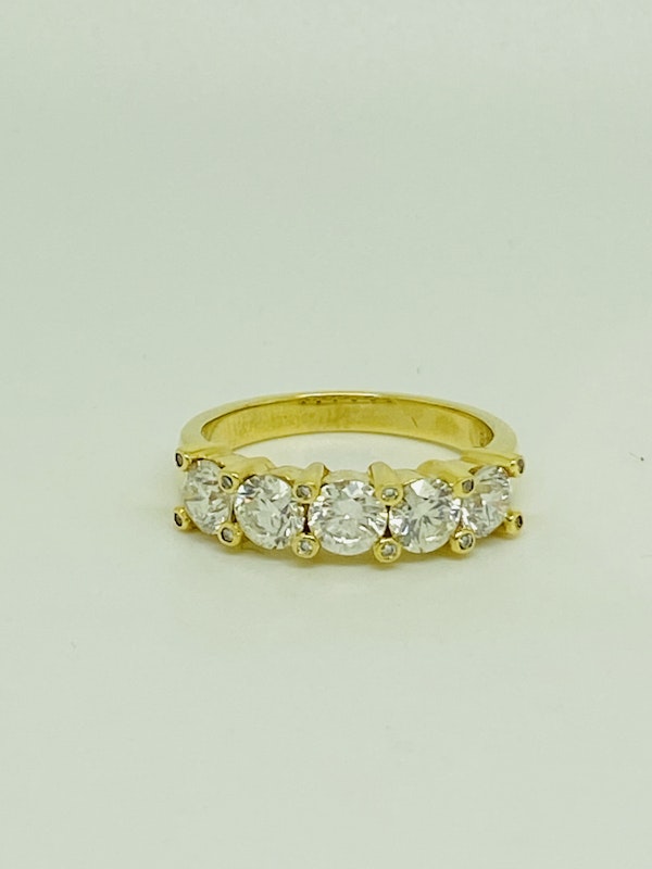 Half Eternity 5-stone Diamond Ring - image 1