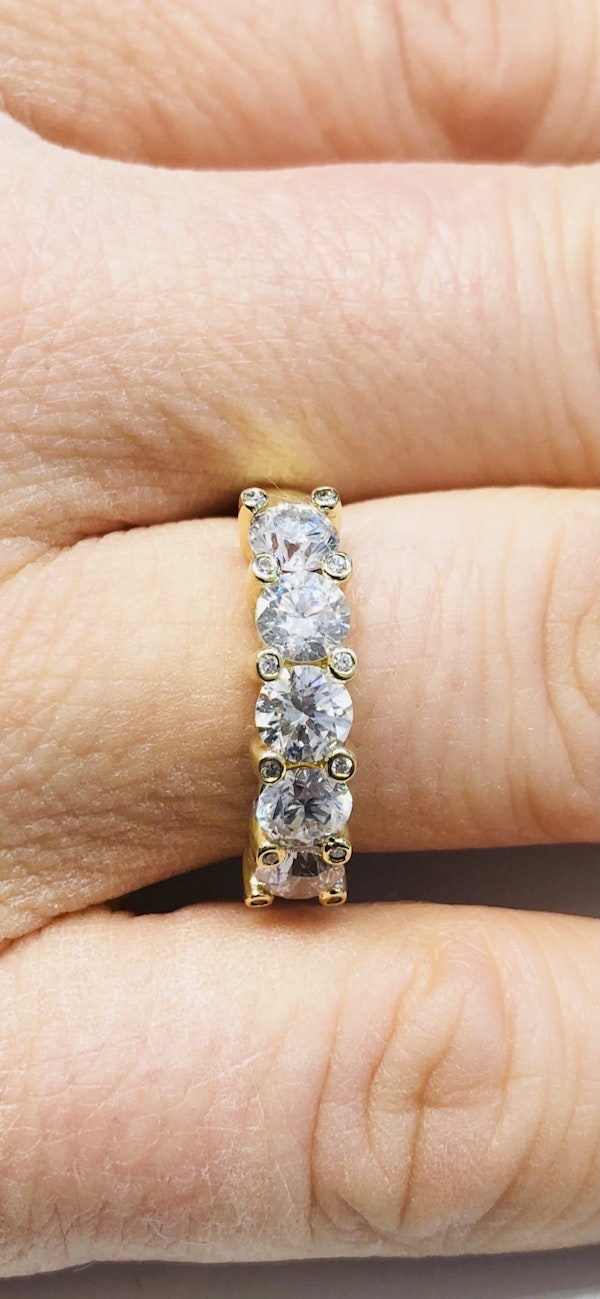 Half Eternity 5-stone Diamond Ring - image 4