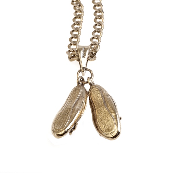 A Gold and Diamond Ballerina Pump Necklace - image 3