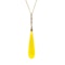 A Yellow Chalcedony Pendant with Gold Chain - image 1