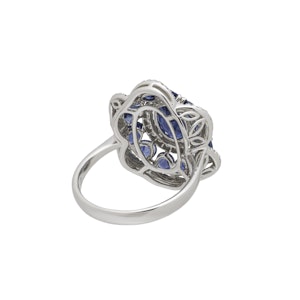 “Onda” sapphires diamonds ring