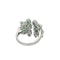 Flower split emeralds rings - image 2