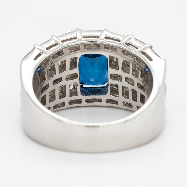 A Sapphire and Diamond Cocktail Ring Offered by The Gilded Lily - image 3