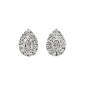 Drop shaped diamonds earrings