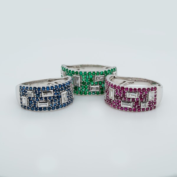 Contemporary collection of three French Half Eternity Rings - image 3
