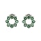 Circle emeralds earrings - image 1
