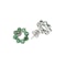 Circle emeralds earrings - image 2