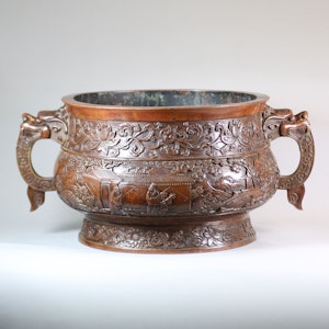 Chinese large bronze censer