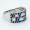 French Sapphire Diamond Half Eternity Ring - image 2