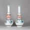 Pair of Chinese famille verte double gourd bottle vases - image 3