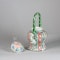 Chinese famille verte ribbed winepot and cover - image 3