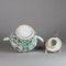 Chinese famille verte moulded teapot and cover - image 4