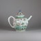 Chinese famille verte moulded teapot and cover - image 2
