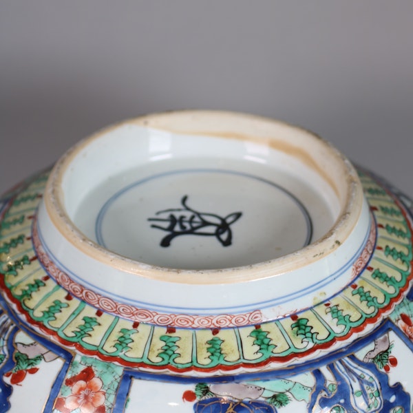 Large Chinese famille verte bowl - image 1