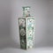 Chinese famille verte square-section tapering vase - image 2