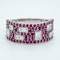 French Ruby and Diamond half Eternity Ring - image 1
